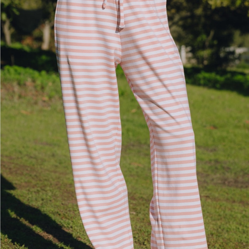 Striped Pink and White Lounge Pants